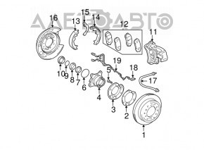 Placă de frână spate stânga Lexus GX470 03-09 311mm