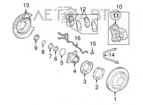 Placă de frână spate stânga Lexus GX470 03-09 311mm