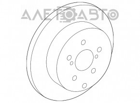 Диск тормозной задний правый Lexus RX350 RX450h 16-22 340мм новый OEM оригинал