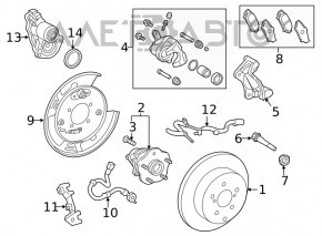 Disc frana spate dreapta Lexus RX350 RX450h 16-22 340mm nou original OEM