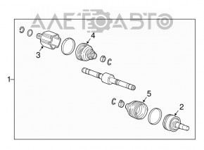 Ax cu roți față stânga Chevrolet Bolt 17- OEM nou original