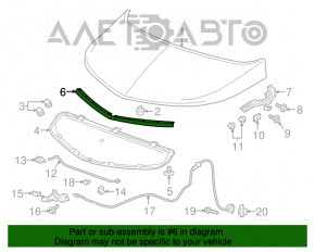 Garnitura capotei fata Chevrolet Bolt 17-