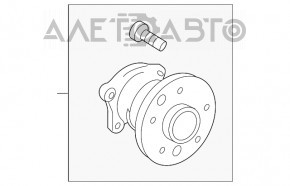 Butucul roții din spate dreapta pentru Lexus RX300 RX330 RX350 RX400h 04-09 FWD este zdrobit, capacul este uzat, nu există piulițe.