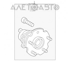 Rulment roată spate stânga Toyota Prius V 12-17 nou aftermarket GSP