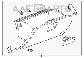 Перчаточный ящик, бардачок Buick Encore 13-19 черн, царапины