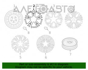 Set de jante R18 4 bucăți Mitsubishi Outlander 14-21 tip 1