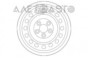 Roată de 16 inch Mitsubishi Outlander 14-21 din fier.