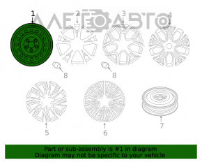 Roată de 16 inch Mitsubishi Outlander 14-21 din fier.