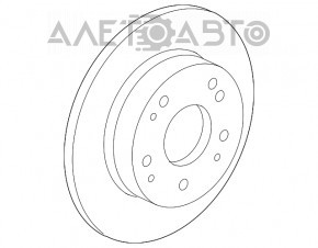 Placa de frână spate stânga Acura ILX 13-15 pre-restilizare