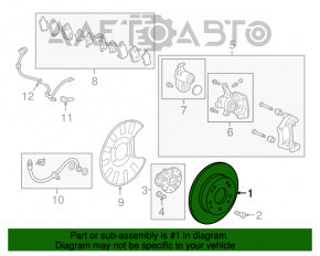 Диск тормозной задний левый Acura MDX 17-20 рест