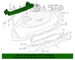 Amplificatorul de bara spate Chevrolet Bolt 17-