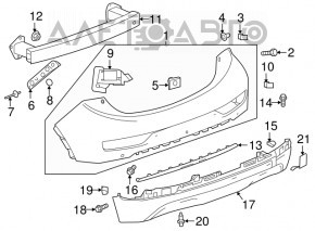 Amplificatorul de bara spate Chevrolet Bolt 17-