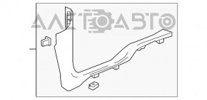 Capacul pragului din față dreapta pentru Chevrolet Bolt 17-21, gri închis.