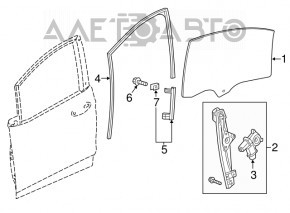 Направляющая стекла двери передней правой Chevrolet Bolt 17-20