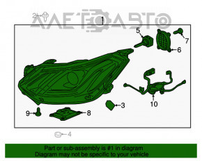 Far stânga față asamblată Chevrolet Bolt 17- adaptiv