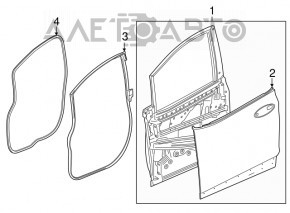 Уплотнитель двери передней левой Chevrolet Bolt 17- новый OEM оригинал