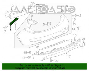 Suportul pentru bara spate stânga Chevrolet Bolt 17-21