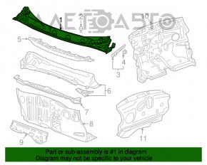 Grila stergatoarelor din plastic pentru Chevrolet Bolt 17-