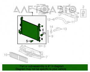 Radiatorul de răcire a apei pentru Chevrolet Bolt 17-