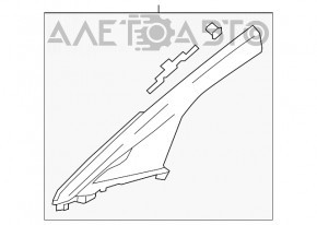 Capacul stâlpului frontal stâng Chevrolet Bolt 17-21 gri.