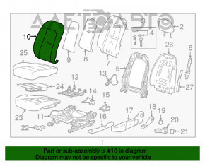 Scaunul șoferului Chevrolet Bolt 17- cu airbag, piele gri închis, manual, încălzire, încălzire în scaun