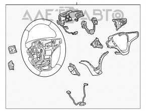 Руль голый Chevrolet Bolt 17 кожа черн, под подогрев