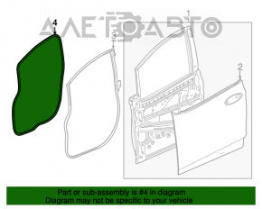 Garnitura de etanșare a cadrului ușii față stânga Chevrolet Bolt 17-