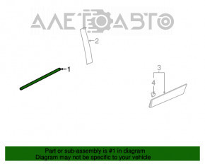 Moldură ușă-sticlă spate centrală dreapta Buick Encore 13-19 crom