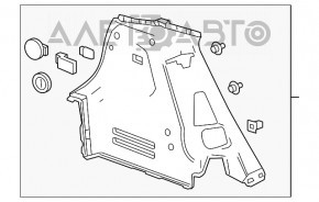 Capacul arcului stâng Chevrolet Bolt 17-21 gri închis, zgârieturi