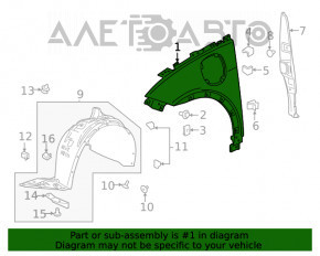 Aripa dreapta fata Chevrolet Bolt 17-21 nou OEM original