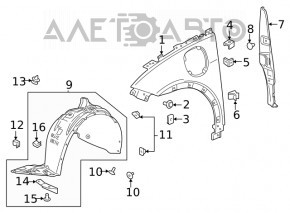 Aripa dreapta fata Chevrolet Bolt 17-21 nou OEM original