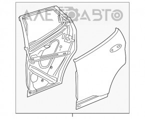 Ușa asamblată spate stânga Chevrolet Bolt 17-