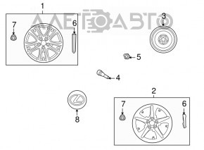 Roată de 18 inch pentru Lexus GS450h 06-11, cu jantă.