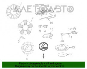 Центральный колпачок на диск Lexus RX400h 03-09