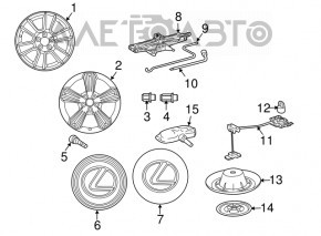 Центральный колпачок на диск Lexus RX400h 03-09