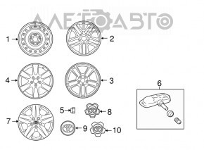 Центральный колпачок на диск Toyota RAV4 потерт, царапины OEM