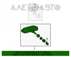 Senzor de presiune a roților Toyota Prius 30 10-15 nou OEM original