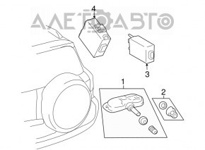 Senzor de presiune a roților pentru Lexus LS460 LS600h 07-12, nou, original OEM