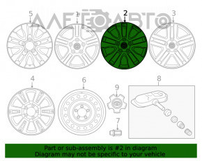 Диск колесный R20 Toyota Sequoia 08-16 platinum бордюрка