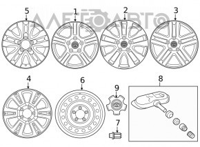 Диск колесный R20 Toyota Sequoia 08-16 platinum бордюрка