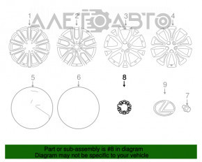 Запасное колесо докатка Lexus NX200t NX300 NX300h 15-21 R17 165/80