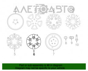 Roată de 20 de inci pentru Toyota Sequoia 08-16, cromată.