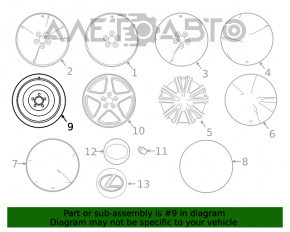 Запасное колесо докатка Lexus IS 14-20 R17 125/70