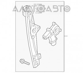 Geam electric cu motor dreapta față Chevrolet Bolt 17-