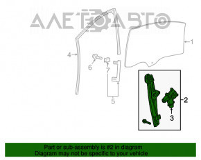 Geam electric cu motor dreapta față Chevrolet Bolt 17-