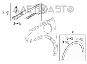 Capacul aripii fata stanga Chevrolet Bolt 17-21 nou OEM original