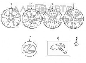 Roată de 19 inch, 5x114.3, pentru Lexus RX450h 10-15, cromată