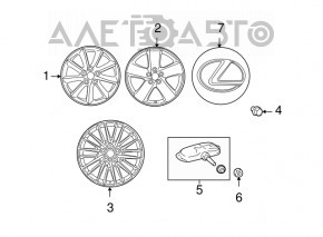 Диск колесный R19 x 7.5J 5*120 Lexus LS460