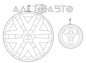 Capac roată R16 Toyota Sienna 04-10 pentru vopsire.