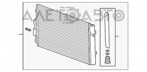 Radiatorul condensatorului de aer condiționat Chevrolet Bolt 17-